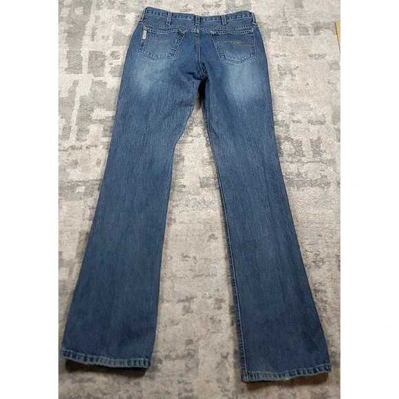 Cinch Up Men's Blue Relaxed Fit Denim Western Rodeo Logo Jeans Sz 33x36 - Picture 7 of 8